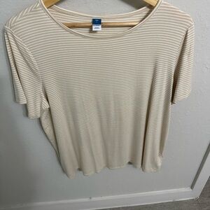 Old Navy Striped Luxe Short Sleeve Top
